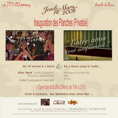 After Work unjeudiapary Buffet et Open bar OFFERTS