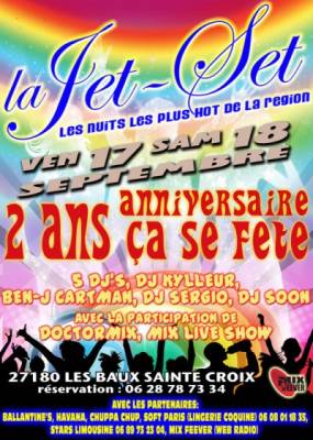 ANNIVERSAIRE 2 ANS de la Jet Set