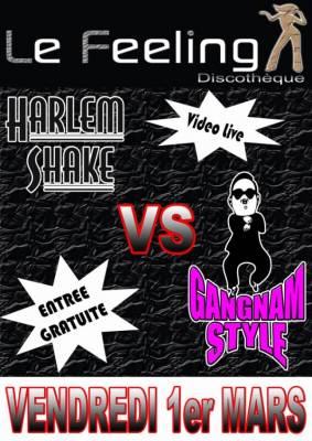 Harlem shake vs Gangnam style (video live)