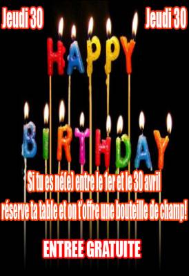 Les anniversaires d’avril