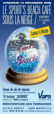 Sport’s Beach Café sous la Neige