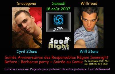 Anniversaire de Snoopgone et Willitoad