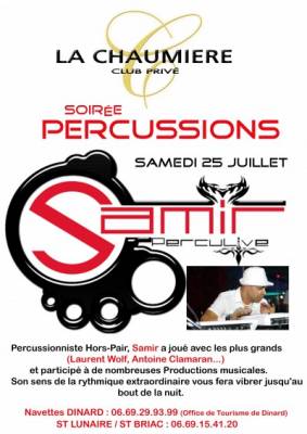 Soirée PERCUSSIONS – SAMIR Perculive