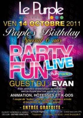 Purple’s Birthday avec EVAN de Fun Radio