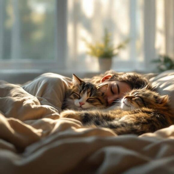 dormir avec son chat