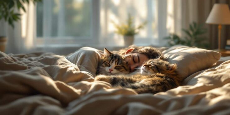 dormir avec son chat