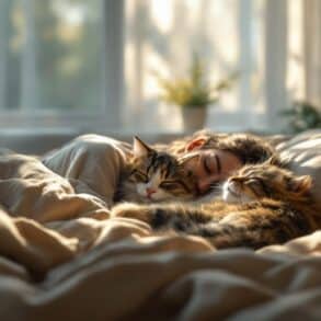 dormir avec son chat