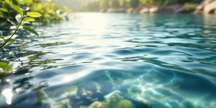 Baignade en lac