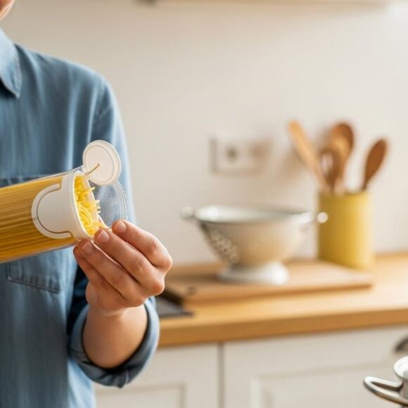Soonnight.com -Spaghettis: l'astuce du paquet pour doser 1 part et refermer la boîte en 2 secondes