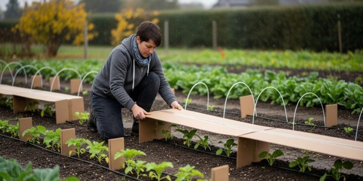 Soonnight.com -Légumes: un carton les protège des pluies d’automne et augmente la récolte