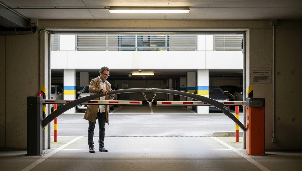 Soonnight.com -Place de parking: l’arceau rabattable met fin aux squatteurs, plus efficace qu’un mot sur le pare-brise