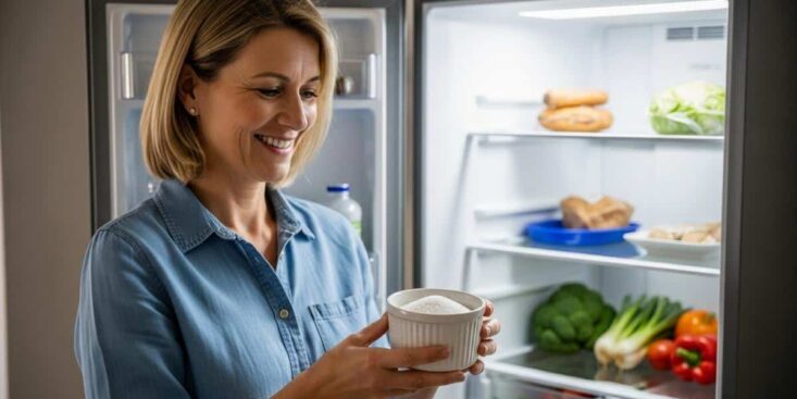 SoonNight - Frigo : 1 coupelle de sel limite l’humidité et les odeurs, astuce simple à adopter