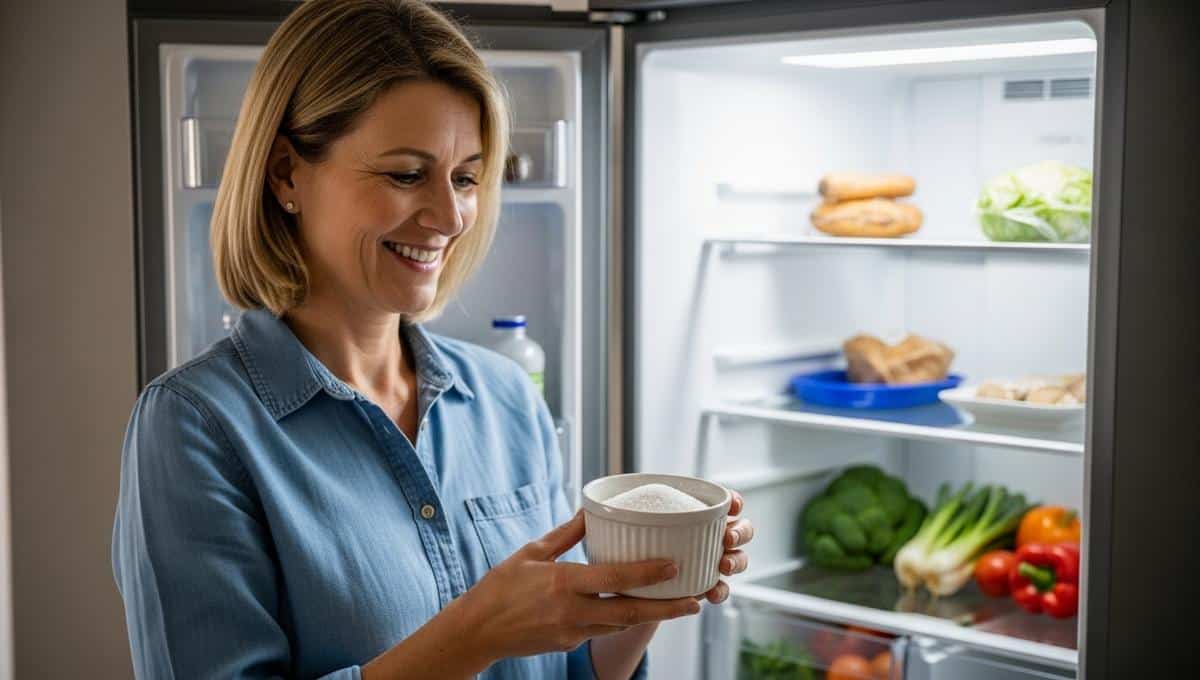 SoonNight - Frigo : 1 coupelle de sel limite l’humidité et les odeurs, astuce simple à adopter