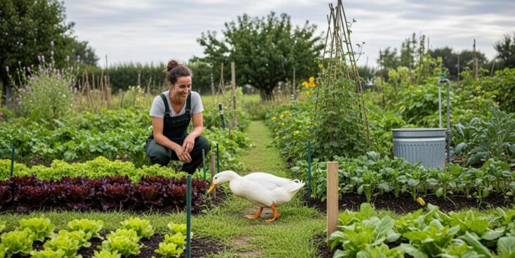 SoonNight - Canard coureur indien: régule les limaces au potager sans abîmer vos plantations