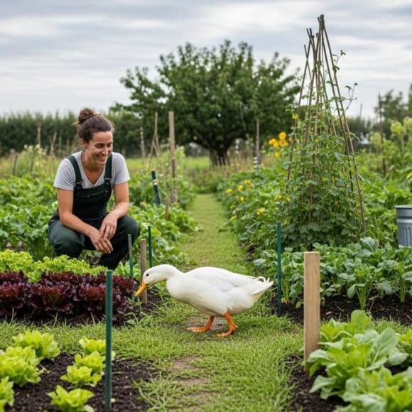 SoonNight - Canard coureur indien: régule les limaces au potager sans abîmer vos plantations