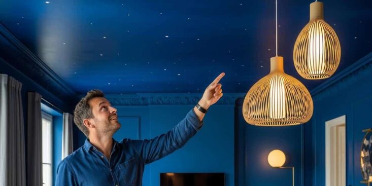 SoonNight - Plafonds blancs: la tendance luxe du plafond coloré s'impose et transforme le salon