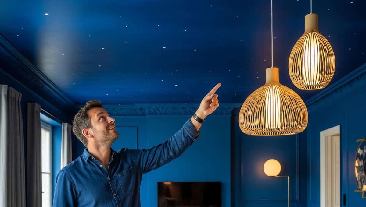 SoonNight - Plafonds blancs: la tendance luxe du plafond coloré s'impose et transforme le salon