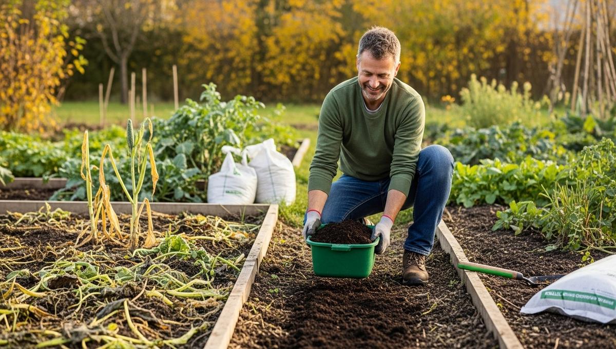 SoonNight - Jardiniers expérimentés ajoutent ces 3 apports clés au sol avant les premières gelées pour protéger le potager