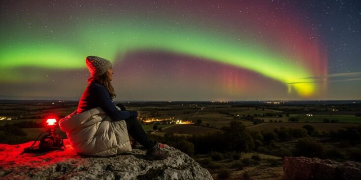 SoonNight - Aurores boréales en France dès début 2026: le ciel s’illumine après 22 ans, arc-en-ciel de couleurs