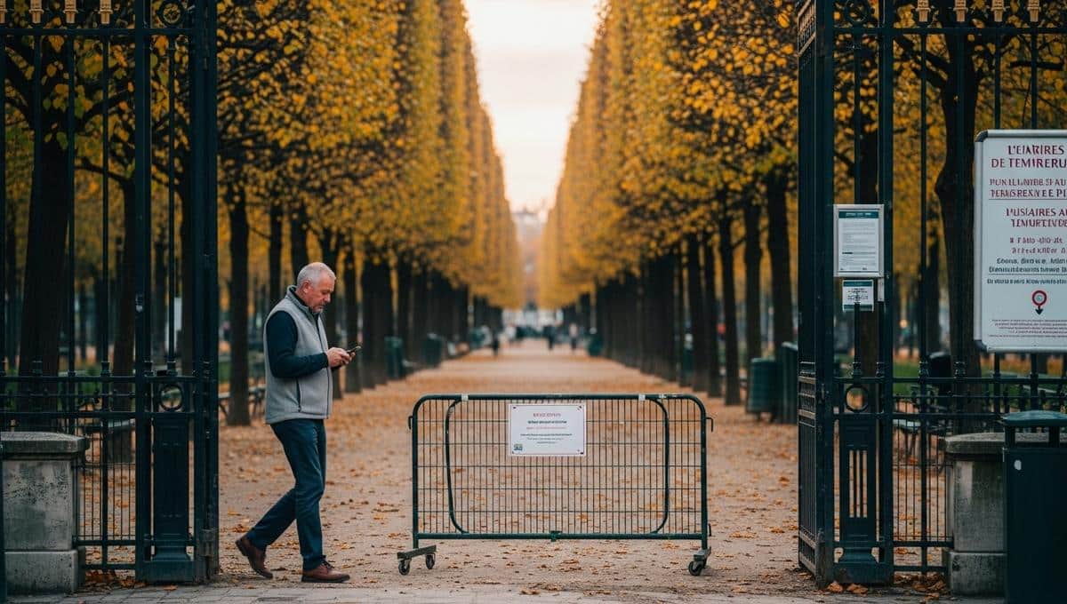 SoonNight - Parcs et jardins à Paris ferment plus tôt dès ce dimanche avec le passage à l’heure d’hiver