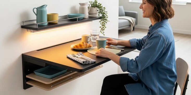 Lepointdujour.fr - Table Ikea gain de place: transforme un petit espace en coin repas stylé en un geste