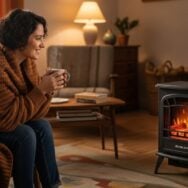 Lepointdujour.fr - LIDL propose une cheminée électrique à moins de 50 € qui rivalise avec un vrai feu et transforme le salon en cocon rétro