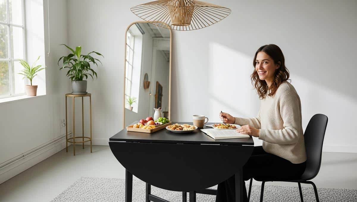 Lepointdujour.fr - Table Ikea: la solution gain de place qui transforme un petit espace en coin repas stylé