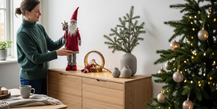 Lepointdujour.fr - Père Noël IKEA à prix mini se pose partout: étagère, table ou sous le sapin