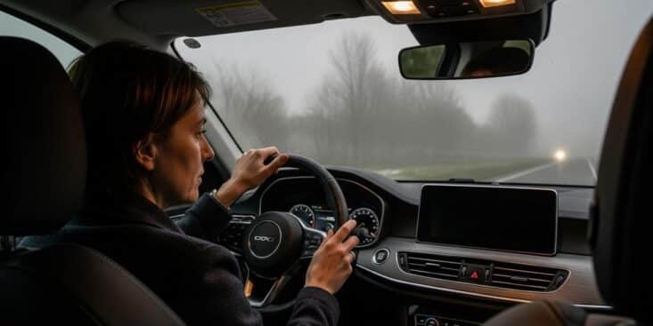 Lepointdujour.fr - Voiture: un réglage simple améliore la visibilité par brouillard en hiver et réduit la buée
