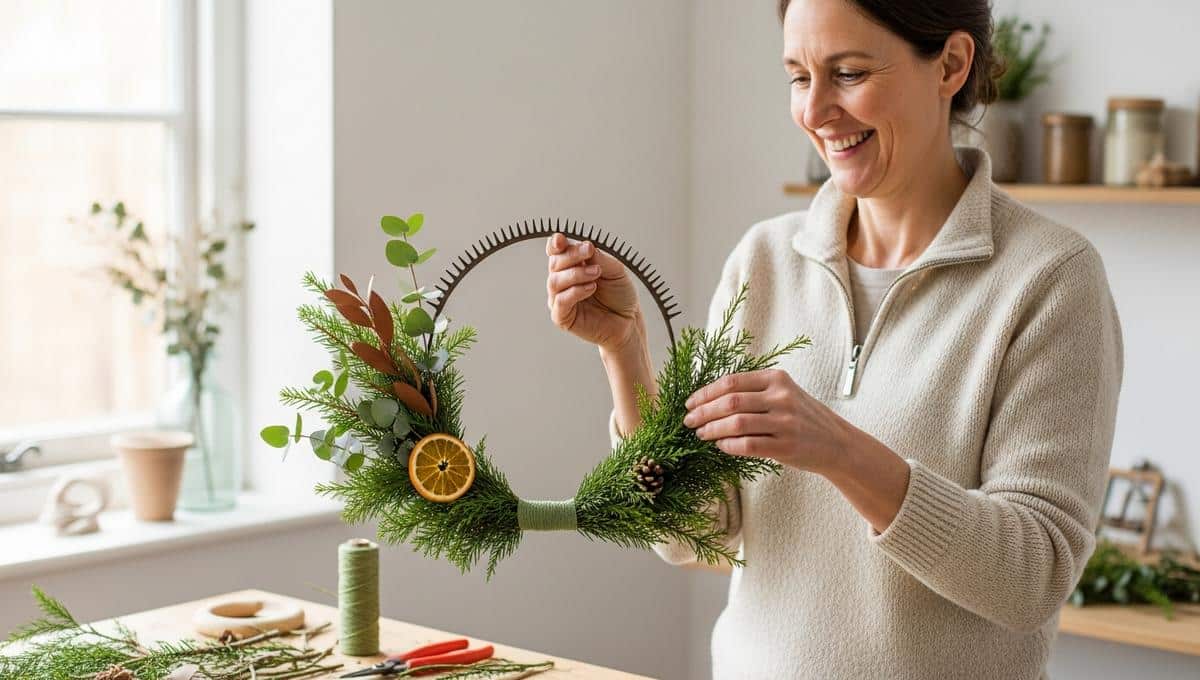 Soonnight - Couronne de Noël minimaliste: comment la fabriquer avec trois fois rien?