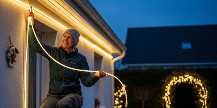 Soonnight - Rideau lumineux Leroy Merlin transforme la façade pour Noël 2025 en quelques minutes sans alourdir le budget