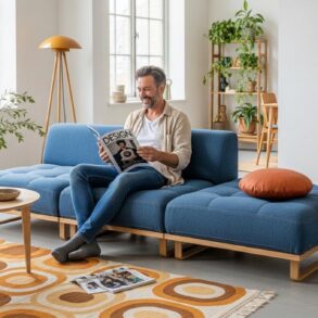 Soonnight - Ikea relance en 2024 un canapé culte des années 70 avec un détail denim qui réchauffe le salon cet hiver