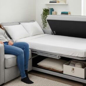 Soonnight - Conforama : la banquette clic clac passe à 499 € et fait gagner de la place dans le salon