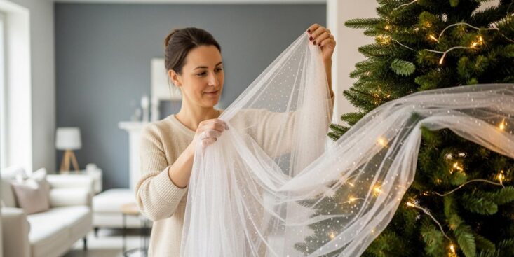 Soonnight - Sapin de Noël voilé : la tendance 2024 qui divise et comment l’adopter chez vous