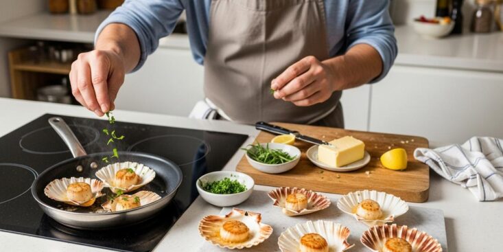 Soonnight - Saint-Jacques poêlées comme à la maison : la recette simple et rapide de Jean-François Piège en 10 minutes