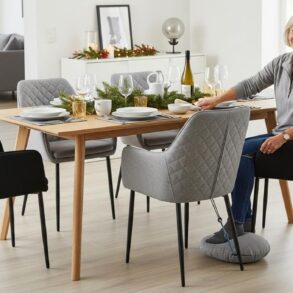 Soonnight - Lot de chaises: design et confort pour une salle à manger prête pour Noël