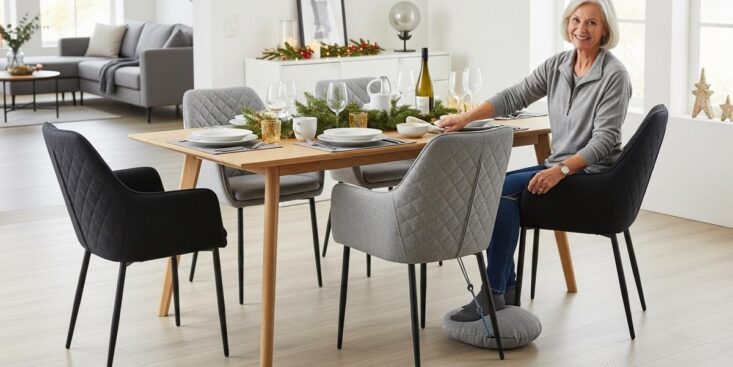 Soonnight - Lot de chaises: design et confort pour une salle à manger prête pour Noël