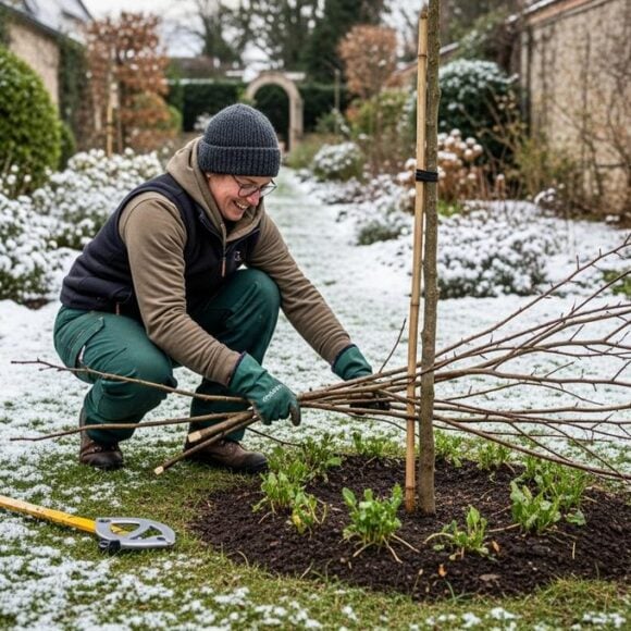 Soonnight - Sapin de Noël: en janvier, au jardin, il devient un paillage naturel qui protège vos plantes du gel