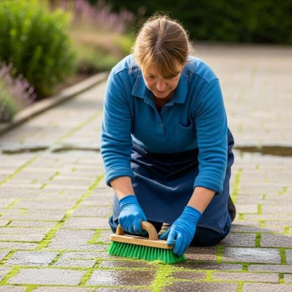 Soonnight - Allée glissante et pavés verts: 8 astuces avec des produits du placard stoppent la mousse avant la chute cet hiver