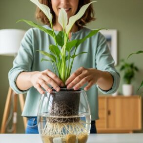 Soonnight - Spathiphyllum sans terre: le bocal en verre gratuit chez vous booste la croissance en intérieur
