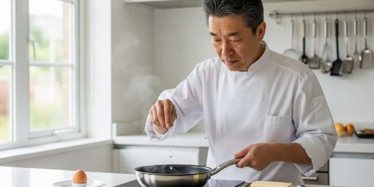 Soonnight - Huiles de friture : l’astuce d’un chef japonais fait glisser les œufs sans effort de la poêle