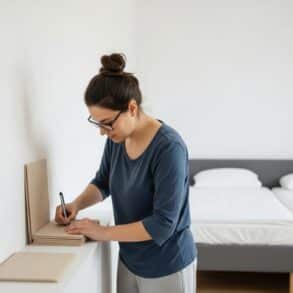 Soonnight - Action: des dalles beiges à 7 € pour créer une tête de lit tendance