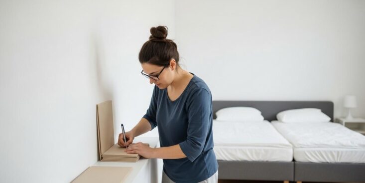 Soonnight - Action: des dalles beiges à 7 € pour créer une tête de lit tendance