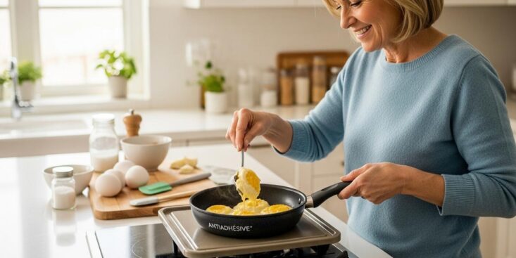 Soonnight - Œufs brouillés parfaits dès le matin : adoptez la poêle froide pour une texture crémeuse, sans accrocher