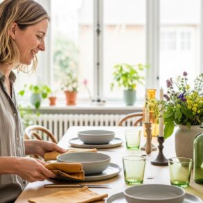 Soonnight - Dresser la table 2026: fini la nappe et les sets, la tendance privilégie un dressage épuré et modulable