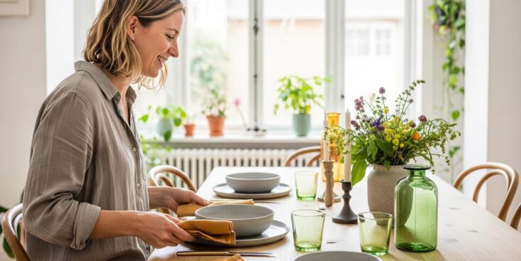 Soonnight - Dresser la table 2026: fini la nappe et les sets, la tendance privilégie un dressage épuré et modulable