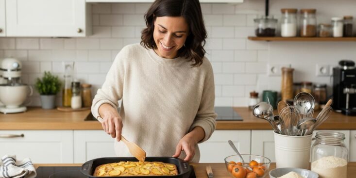 Soonnight - Gâteau aux pommes à la poêle: dessert maison prêt en 15 minutes, sans four