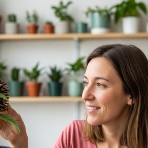 Soonnight - Pomme de pin sur la terre des plantes en hiver: l'astuce des anciens qui régule l'humidité et évite le surarrosage