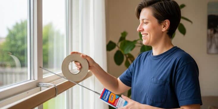 Soonnight - Rideaux: coller une bande autocollante en bas renforce l’isolation et stabilise le tombé cet hiver