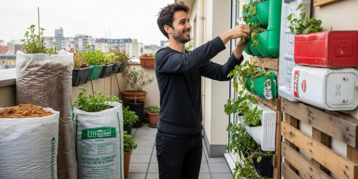 Soonnight - Jardiniers débutants délaissent la terre pour un mur végétal fait de déchets, économique et gain de place